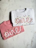 كنزة مطرزة جاهزة بعمر السنة