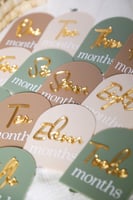 بطاقات الأشهر اكريلك اخضر مع ذهبي 3D