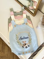 لبسة مواليد مطرزة