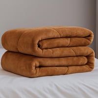 مفرش شتوي نفرين فلوري 6 قطع - بني محروق طوبي