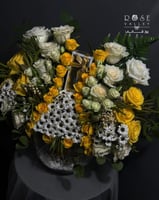 فازة متوسطة تزيين ورود منوعه &250غ بستاني