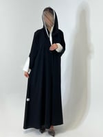 عبايه اكمام ابيض