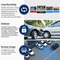 داش كام كاميرتين مع شاشة تركب على المرايا