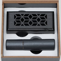 مبخرة مزخرفة اسود + أعواد