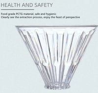 قمع V60 مع حامل اسود مقاس 02