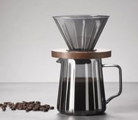 طقم تقطير كلاسيك V60 انيق - زجاجي اسود | V60 Dripp...