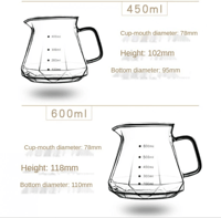 سيرفر V60 - زجاجي اسود فاخر مقاس 01 - 400 مل | V60...