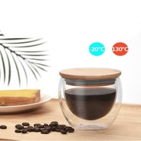 كوب مزود بغطاء خشبي - 250مل