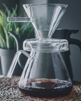 طقم قمع مع سيرفر زجاجي شفاف 02 | V60