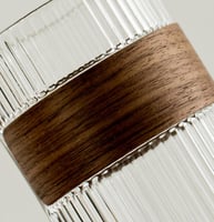 كوب زجاجي بمسكة خشبية 420ML