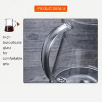 إناء تقديم زجاجي مقاوم للحرارة 600 مل