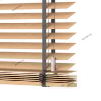 ستارة شرائح خشب صناعي كوري فاتح