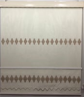 ستائر رول زيبرا مطرز وخلفية بلاك اوت بخلفية بيضاء