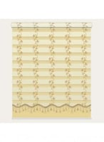 ستائر رول زيبرا مطرز أصفر وخلفية بلاك اوت