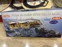 سخان بوفية استيل فضي 3 قاعدة شمع مقاس 1.5 لتر