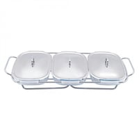 سخان بوفية استيل فضي 3 قاعدة شمع مقاس 1.5 لتر