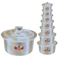 طقم قدور طيبة ألمنيوم 9 قدور