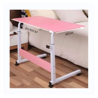 طاولة مكتب متحركة ، وردي