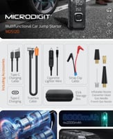 2 في 1 اشتراك سيارة ومنفاخ هواء مايكروديجيت MDS120