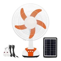 مروحة متنقلة تعمل بالشحن+اضاءة