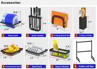 ستاند منظم لأدوات المطبخ قوي وجودة عالية مقاوم ضد...