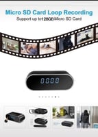 ساعة اكترونيه مع كامير تصوير تعمل بالشحن مدخل ذاكر...