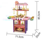 لعبة مطبخ تفاعلي للاطفال - 51 قطعة لون ازرق