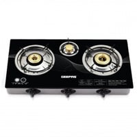 موقد غاز 3 عيون سطح زجاجي