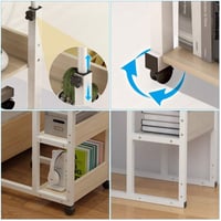 طاولة مكتب متحركة لون وردي