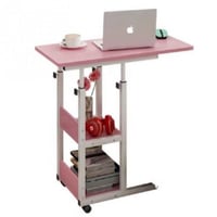 طاولة مكتب متحركة لون وردي