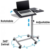 طاولة لابتوب تحكم حسب الحاجة لون أسود