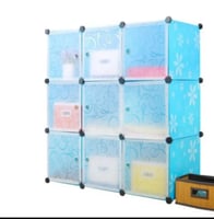 دولاب متوفر لونين اسود وازرق المقاس مسجل ع الصورة