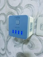 فيش مربع متعدد المداخل متوفر 3 الوان ازرق وردي رصا...