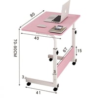 طاولة مكتب متحركة ، وردي