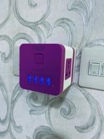 فيش مربع متعدد المداخل متوفر 3 الوان ازرق وردي رصا...