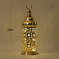 فانوس رمضان يعمل بالبطاريه ذهبي فقط