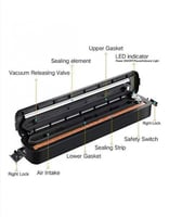 آلة تغليف للبلاستيك بتفريغ الهواء أسود 388غم