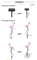 مصابيح فلامنجو تعمل بالطاقة الشمسية للأماكن الخارج...