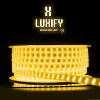 شريط ضوئي زينة خطين اصفر 50 متر بتصميم LENS