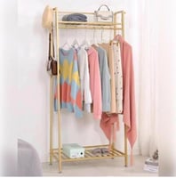 علاقة ومنظم ملابس معدني ذهبي