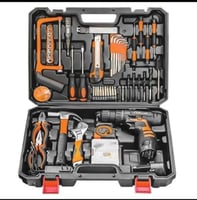 دريل يعمل بالشحن مع بطاريتين مع عده متعدد الاستخدا...