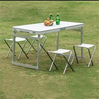طاوله رحلات قابله للطي مع 4 كراسي قابله للطي مقاس...
