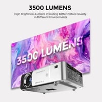 روجكتر منزلي 4K مع شاشة عرض 100 بوصة Wownect T6 An...