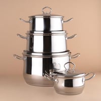 طقم قدور ستانلس ستيل ALSAIF K797029/8S