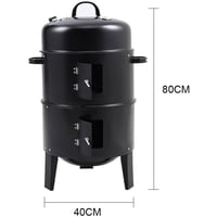 شواية فحم مدخنة 3 طبقات