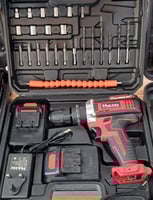 دريل لاسلكي متعدد الاستخدامات مع بطاريتين القوه لل...