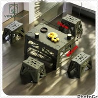 طاوله بلاستك قابله للطي مع 4 كراسي قابله للطي المق...