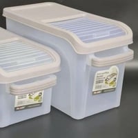 صندوق تخزين الارز بعجلات 15 كيلو مع كوب مكيال - ال...