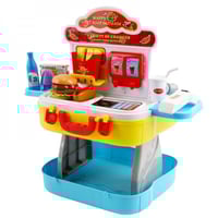 لعبة شنطة مطبخ برغر وعدة دكتور 2 في 1