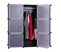 دولاب متوفر لونين اسود وازرق المقاس مسجل ع الصورة